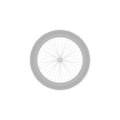 A simple icon of a mountain bike wheel.