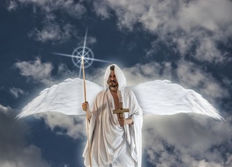 Angel with Jesus Cross