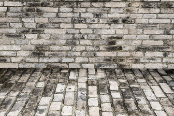 grunge background and red brick wall texture