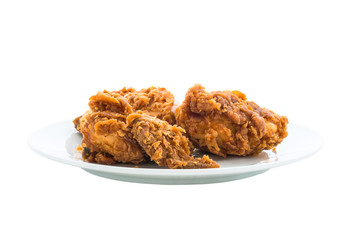 fried chicken is isolated
