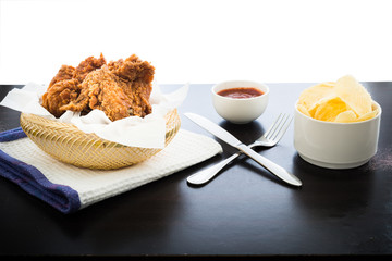 fried chicken on the table