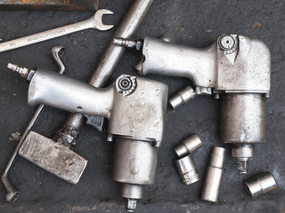 impact wrench and open end wrench