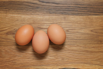 Brown hens eggs