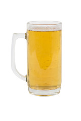Glass of beer isolated on white background