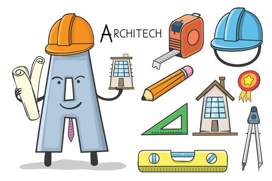 alphabet occupation - Letter A for Architect
