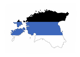estonia flag map