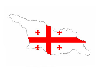georgia flag map