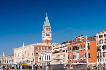 VENICE - APRIL 7, 2014: Tourists enjoy the city on a beautiful d