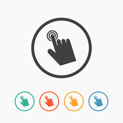 Cursor hand icon. Click sign