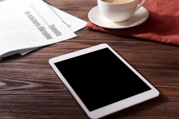 Preparing for travel,reservation ticket close-up