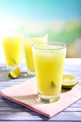 Glasses of cocktails