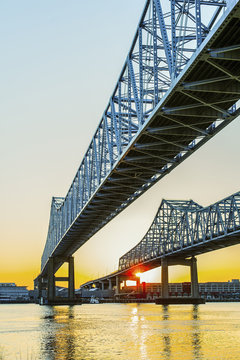 Bridge over river, New Orleans, Louisiana, United States