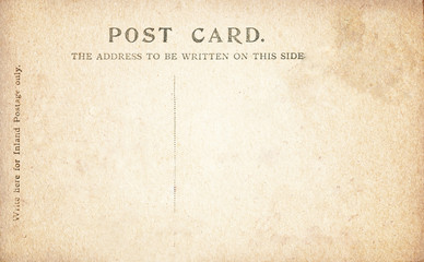 Fototapeta na wymiar Vintage Post Card back.