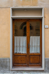 Porta in legno ante di vetro, negozio, ingresso