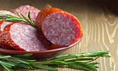 salami with rosemary