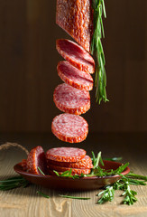 salami with rosemary