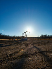 Oil rig in the field