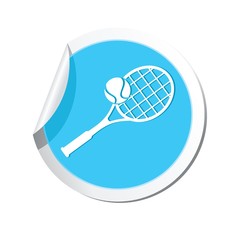 Map pointer with tennis icon
