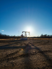Oil rig in the field