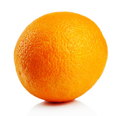 Ripe orange isolated on white