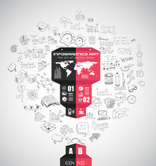 Flat Style Design Concepts for business strategy, finance