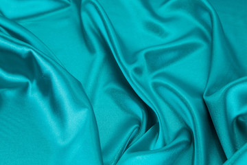 Blue silk drapery.