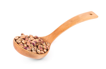 spoon with pistachios.