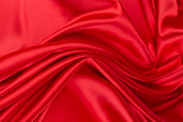 Fototapeta na wymiar Red silk drapery.
