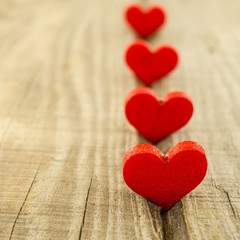 Fototapeta premium Heart on wooden table