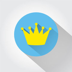 Crown icon. Flat design style.