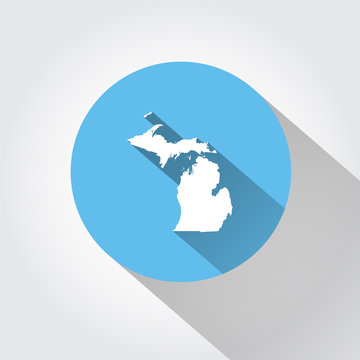 Map state of Michigan
