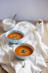 cream soup with roasted tomatoes