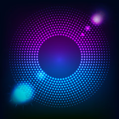 Abstract Technology Blue Circles Background