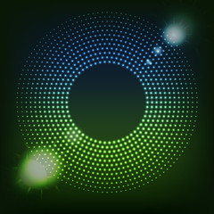 Abstract Technology bgeen Circles Background