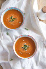 cream soup with roasted tomatoes