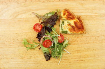 Quiche and salad