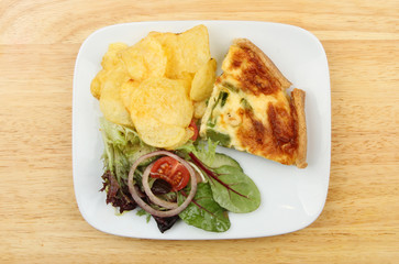 Quiche and salad
