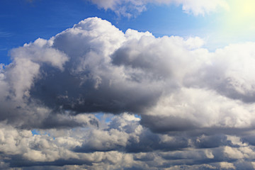 background of blue sky and clouds