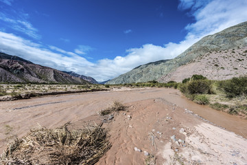 Rio Grande river in Jujuy, Argentina.