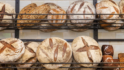 bread on the shelves