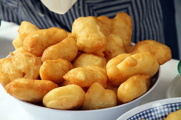 Bunuelos, Flea market, Puertomingalvo village, Teruel, Aragon, S