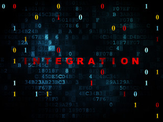Business concept: Integration on Digital background