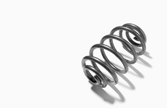 Close up of metal spring