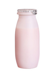 Probiotic Dairy yogurt drink bottle isolated on white background