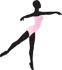 Silhouette of a Woman Ballet Dancer