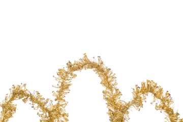 Ornament of gold tinsel.