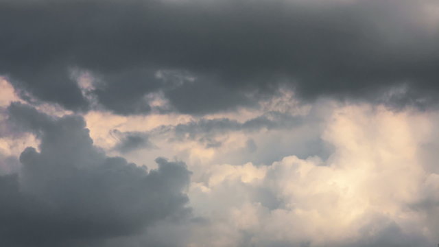 Big cumulonimbus clouds in the sky, timelapse