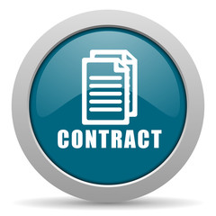 contract blue glossy web icon