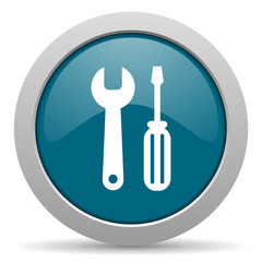 tool blue glossy web icon