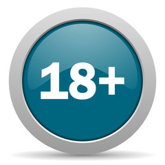 adults blue glossy web icon